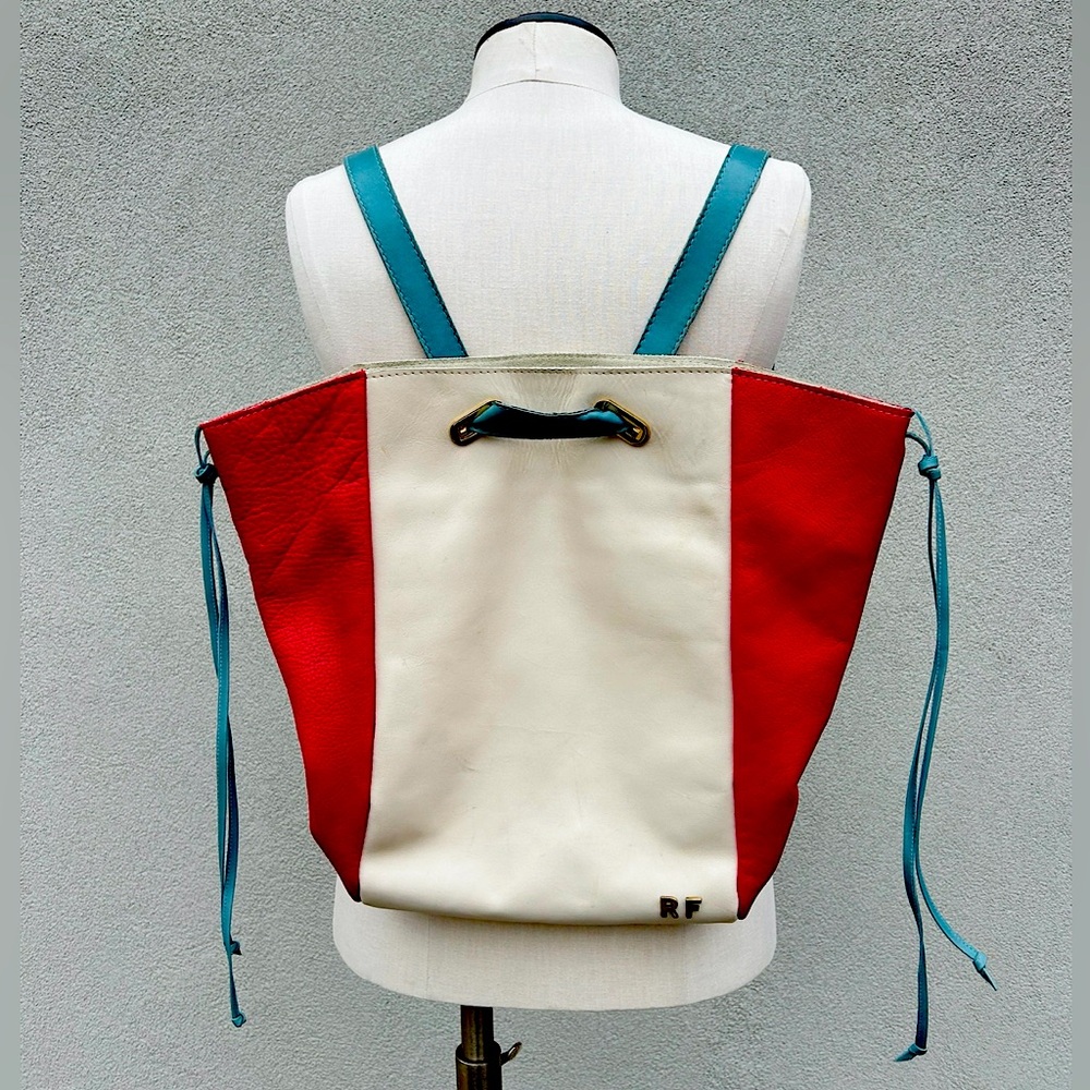 Backpack made in Quebec with a soft genuine leather Y2K Rachel F